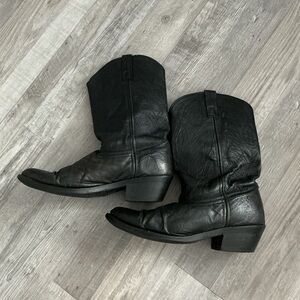 CATS PAW VINTAGE BLACK COWBOY BOOTS